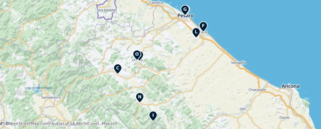 Mapa Historic Religious Sites