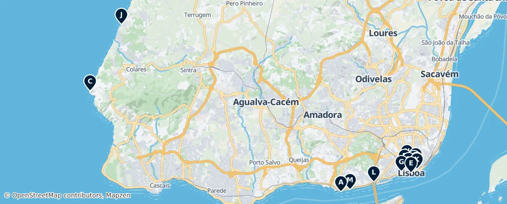 Best Viewpoints in Lisbon District — Mappa