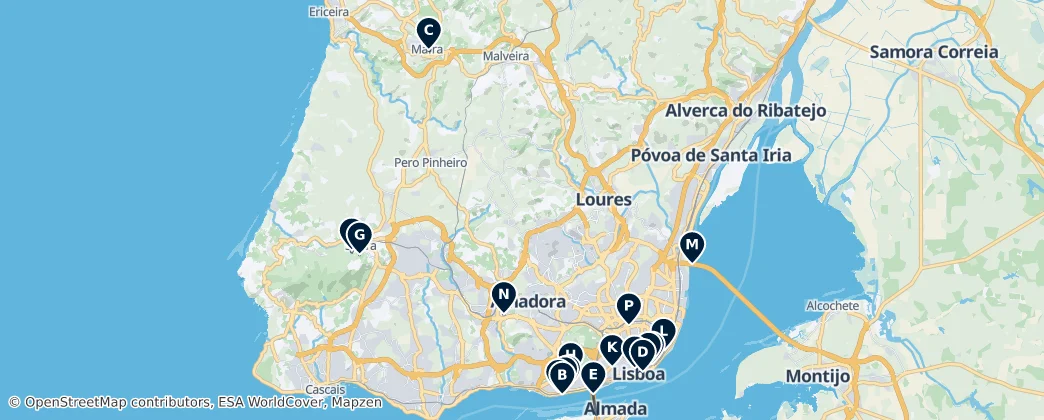 Editor's Choice: Lisbon District — Mapa