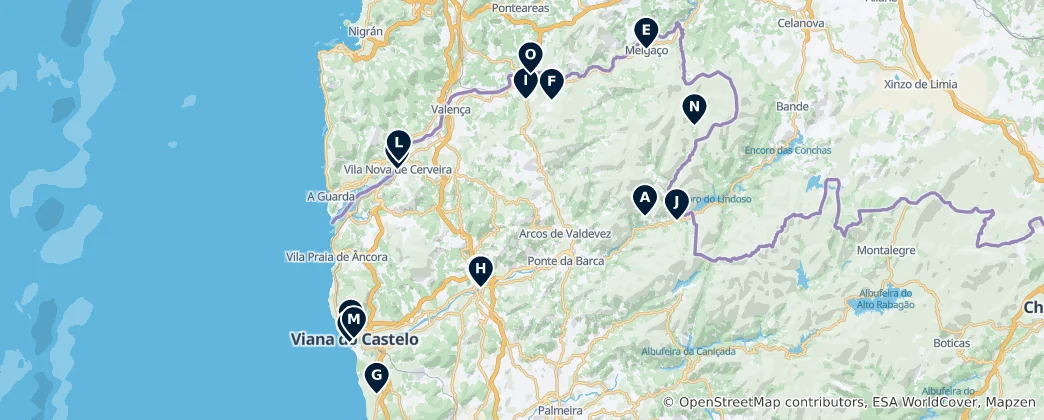 Mapa Editor's Choice: Viana do Castelo