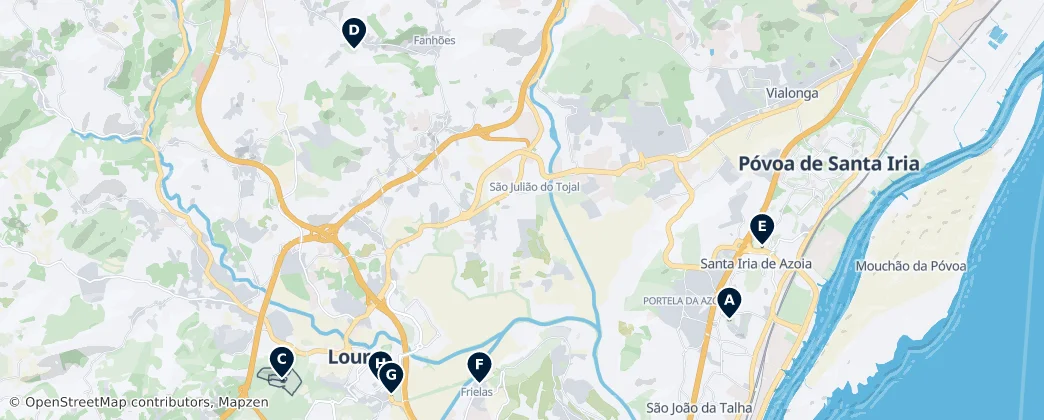 Loures Must-Sees — Térkép
