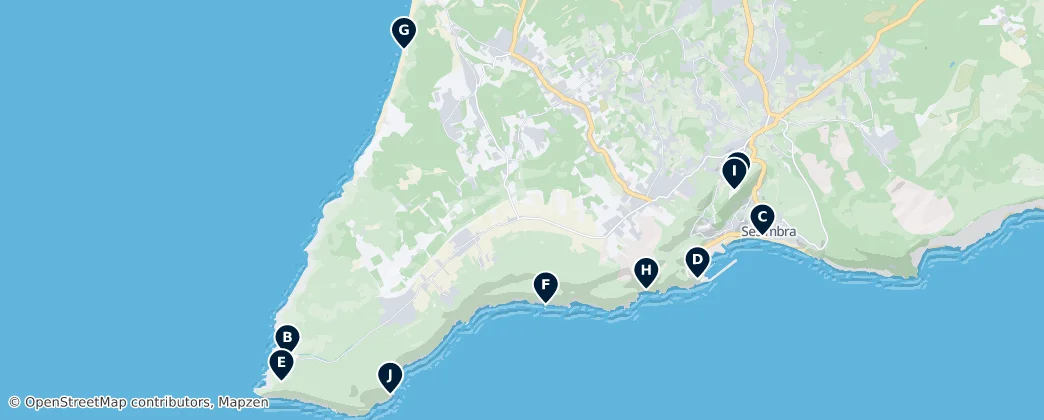 Sesimbra (Castelo) Unmissables — mapa