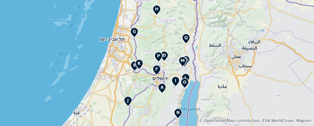 Mapa Historical Sites and Ruins