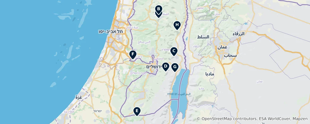 Mapa Scenic Viewpoints and Peaks