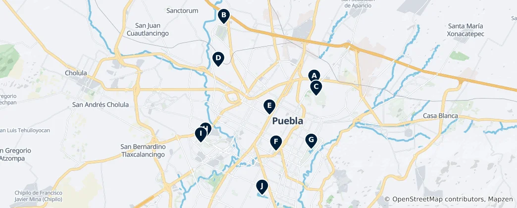 Mapa Parks and Gardens