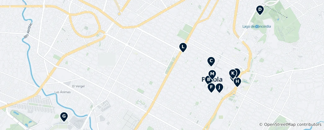 Mapa Puebla City Essentials