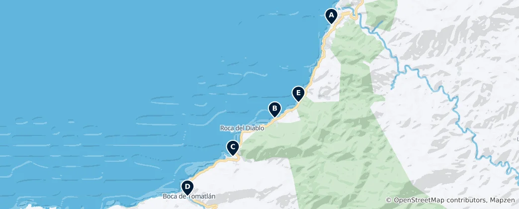 Mapa Best Beaches