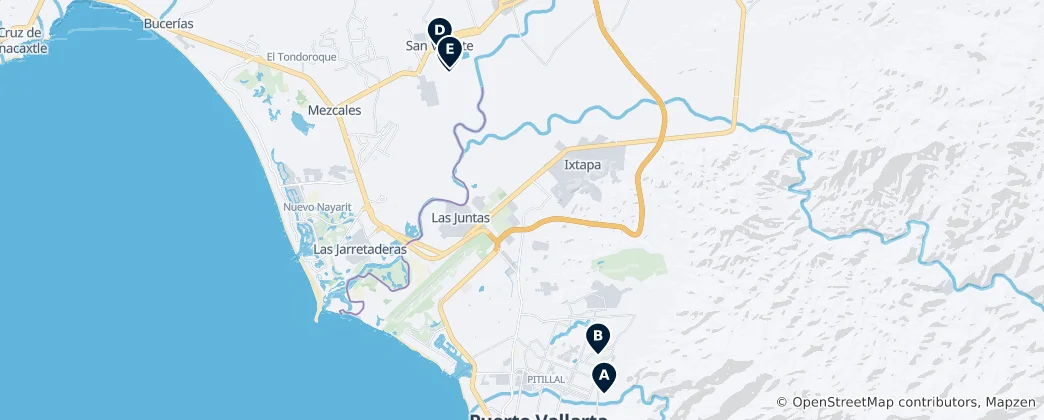 Mapa Parks and Plazas