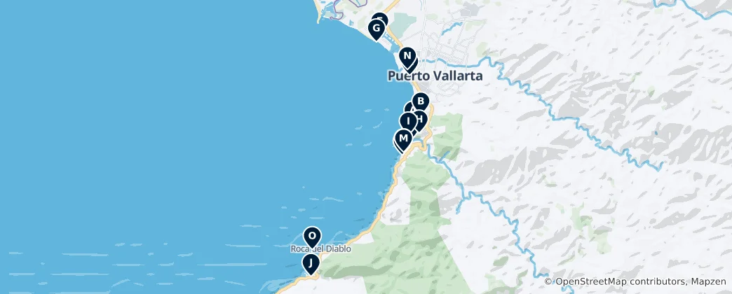 Map of Puerto Vallarta Unmissables