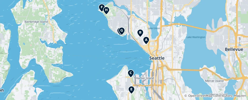 Mapa Puget Sound Viewpoints