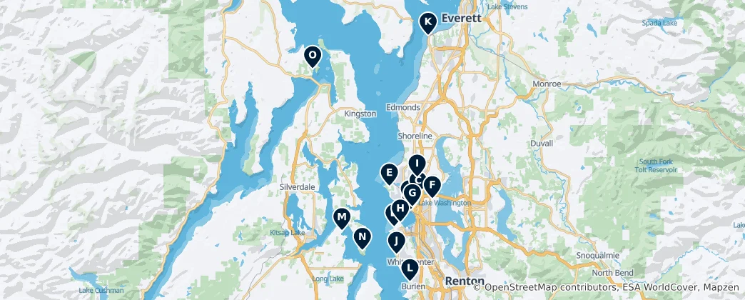 Map of Scenic Puget Sound Parks
