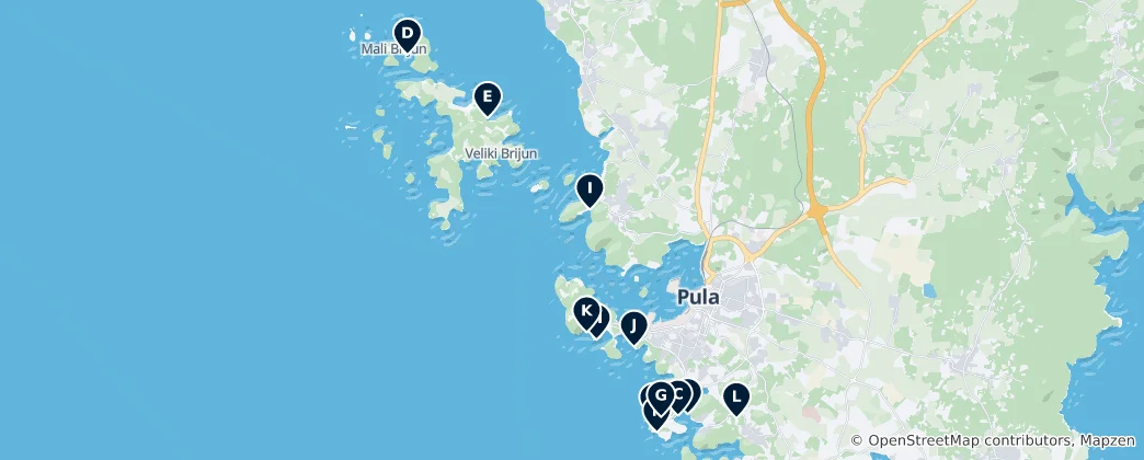 Mapa Coastal Gems: Beaches, Cliffs & Marinas