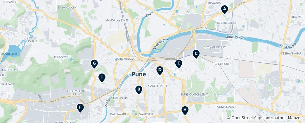 Museums & Culture in Pune Haritası