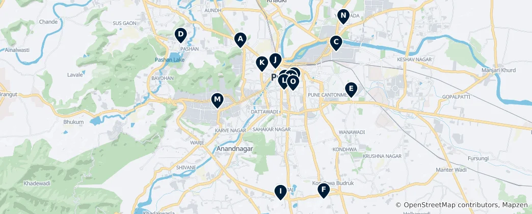 Religious Sites of Pune Haritası