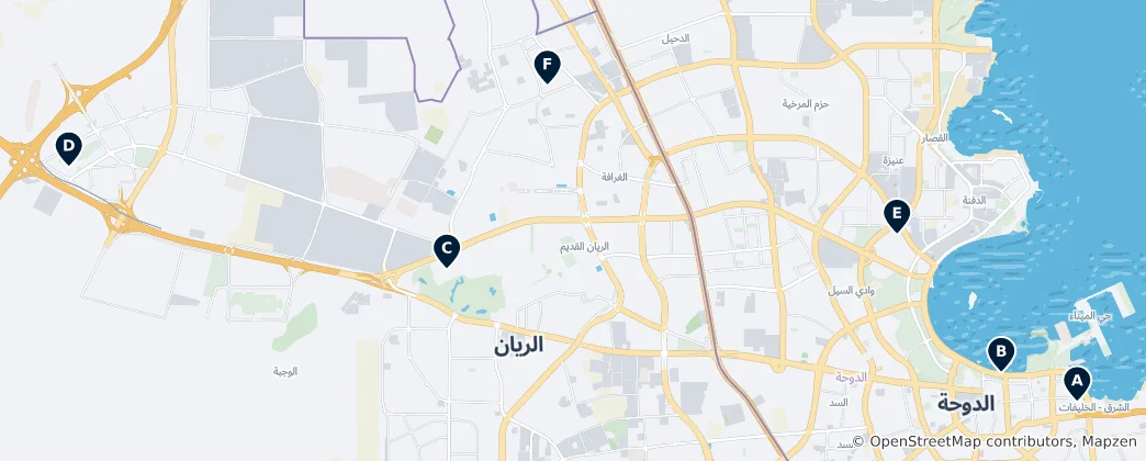 Mapa Editor's Choice: Qatar