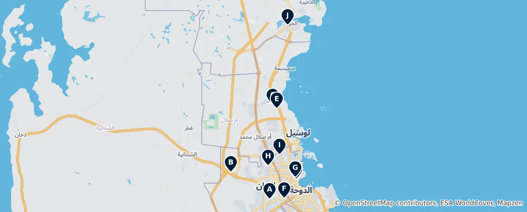 Mapa Stadiums & Sports Venues