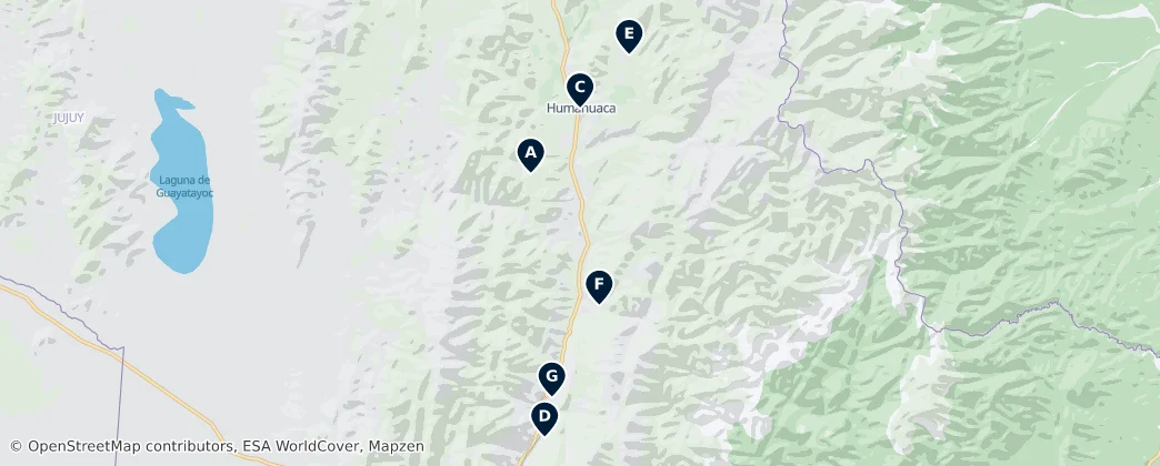 Map of Cultural Heritage of Humahuaca