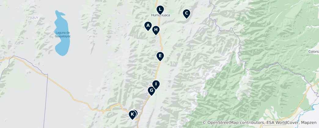 Mapa Quebrada de Humahuaca Essentials