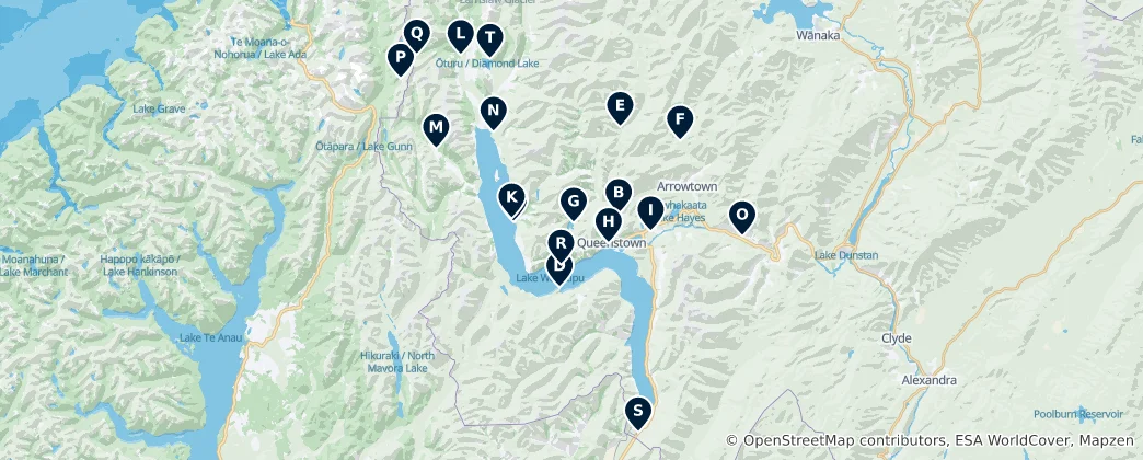 Mapa Camping and Caravan Sites
