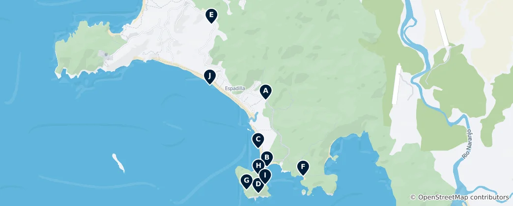 Mapa Quepos Unmissables