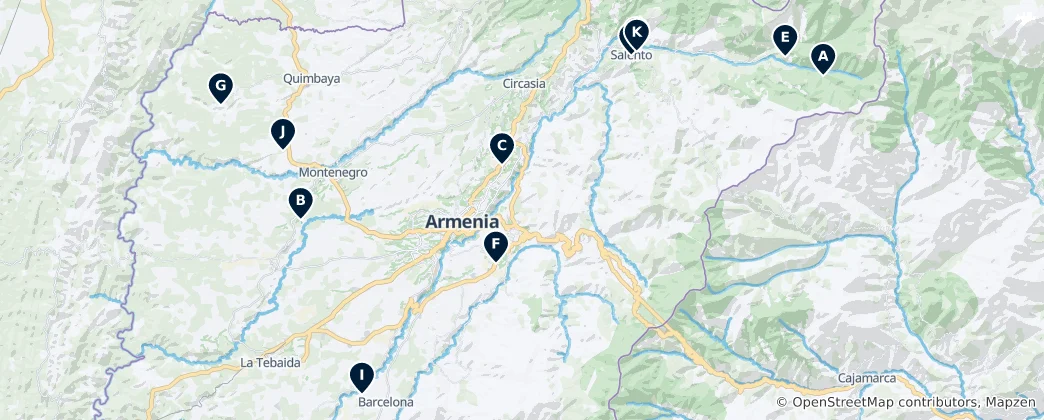 Map of Quindío Essentials