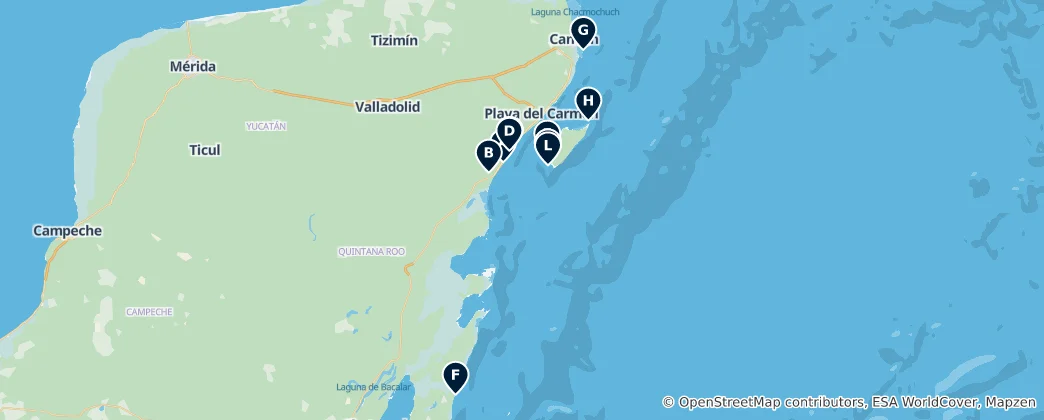 Map of Diving and Snorkeling Hotspots