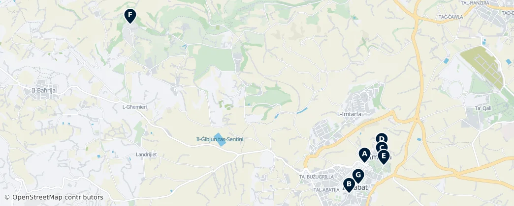 Historical Sites of Rabat & Mdina — Mappa