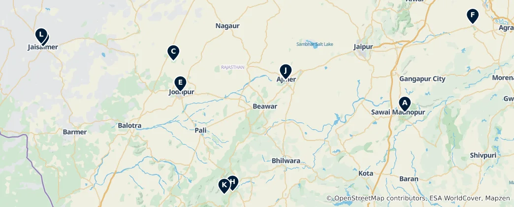 Mappa di Rājasthān Essentials