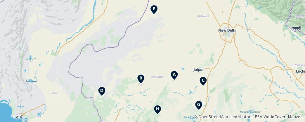 Mappa di Spiritual Landmarks