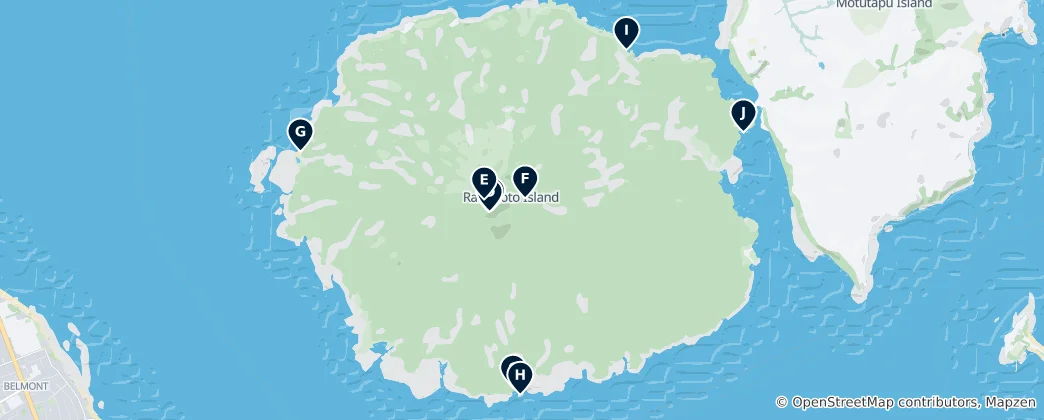 Mappa di Rangitoto Island Essentials