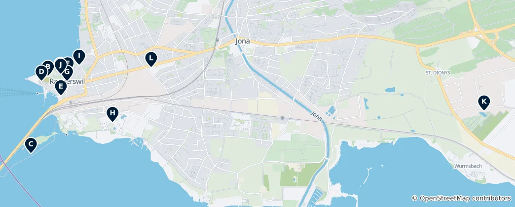 Mappa di Rapperswil-Jona Essentials