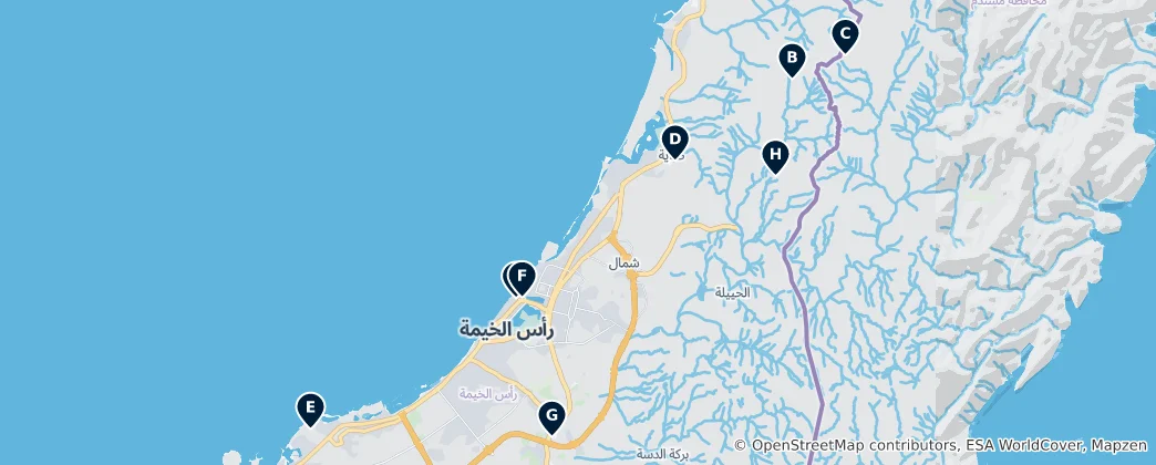 Karte von Ras al-Khaimah Essentials