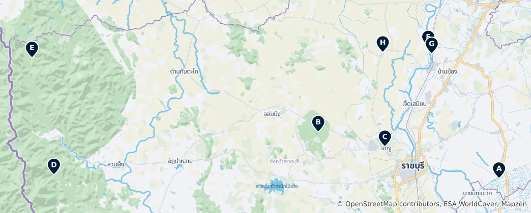 Map of Ratchaburi Province Essentials