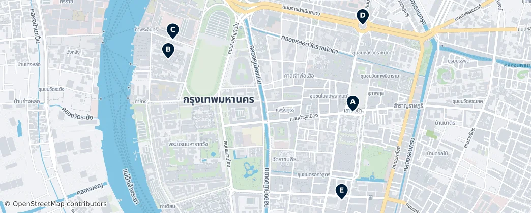 Map of Bangkok's Hidden Gems