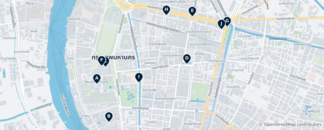 Karte von Historic Bangkok