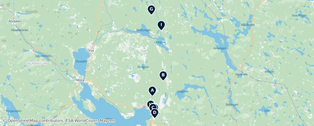 Rättviks kommun Essentials — Karte