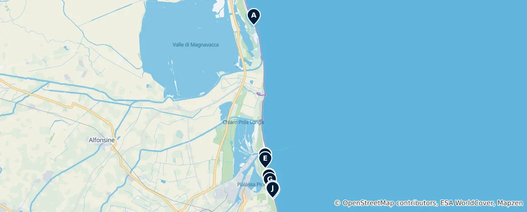 Map of Ravenna's Best Beaches