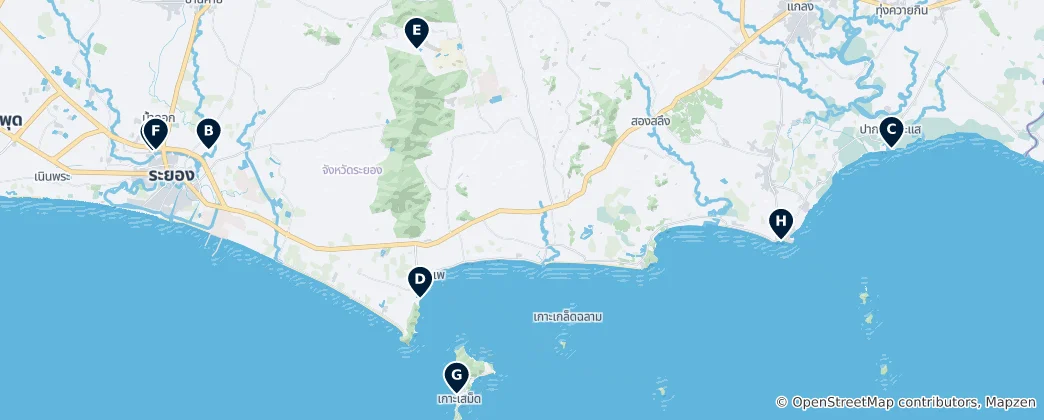 Mapa De Rayong Province Essentials