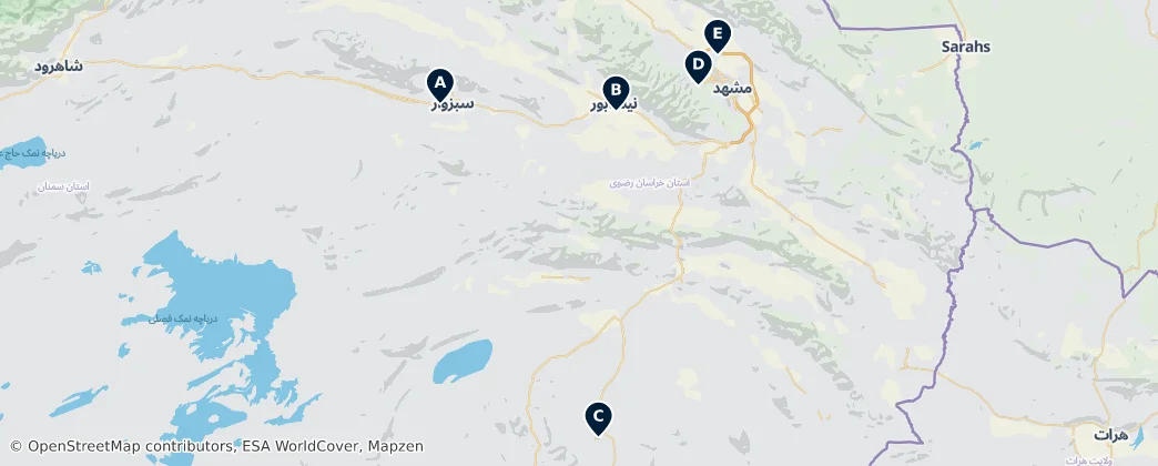 Razavi Khorasan Essentials — Mappa