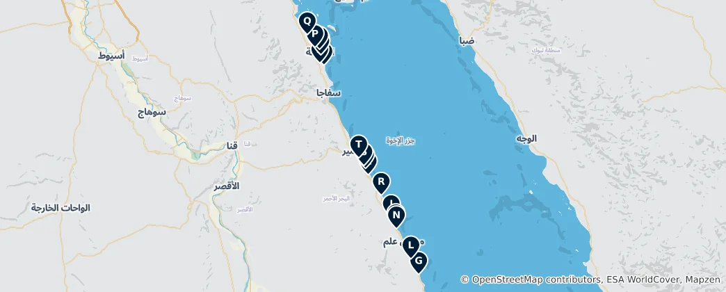 Mapa Top Resorts and Hotels