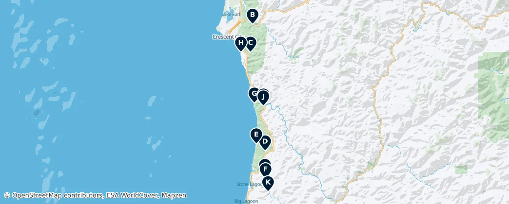 Map of Redwood Camping & Backcountry