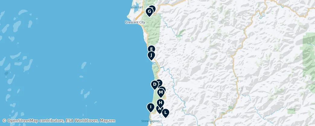 Redwood National and State Parks Essentials Haritası