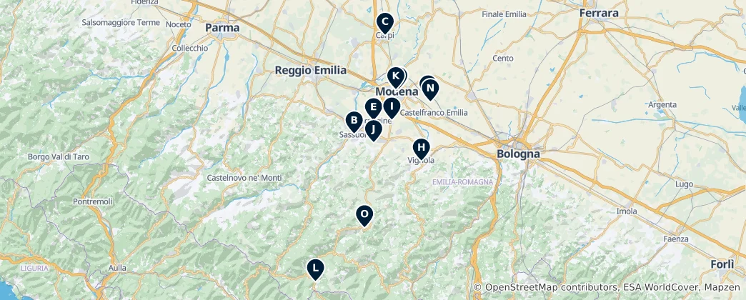 Mapa Historic Sites