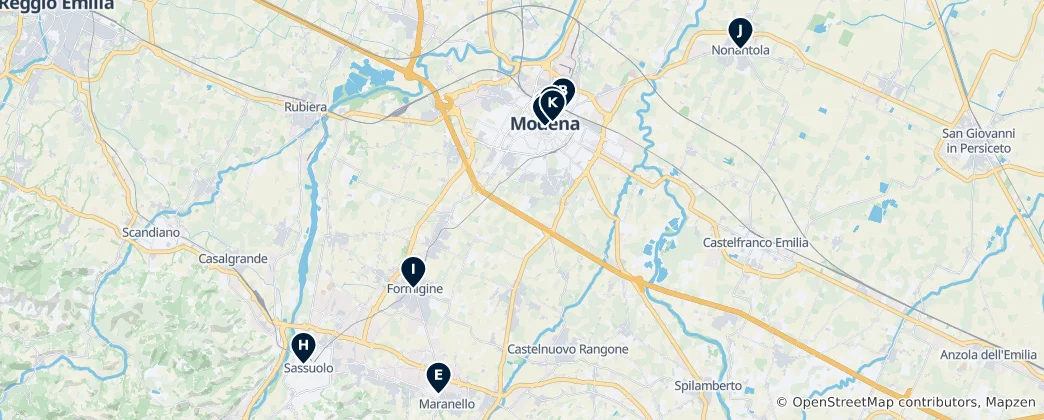 Karte von Province of Modena Essentials