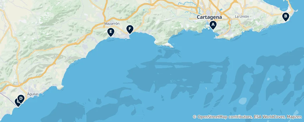 Mapa Beautiful Sandy Beaches