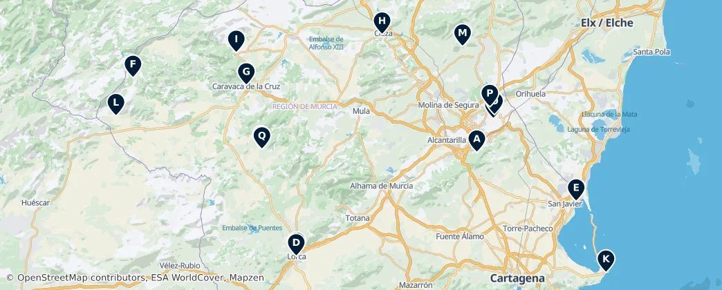 Mappa di Catholic Churches and Chapels