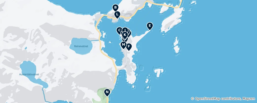 Mappa di Reine's Unmissable Gems