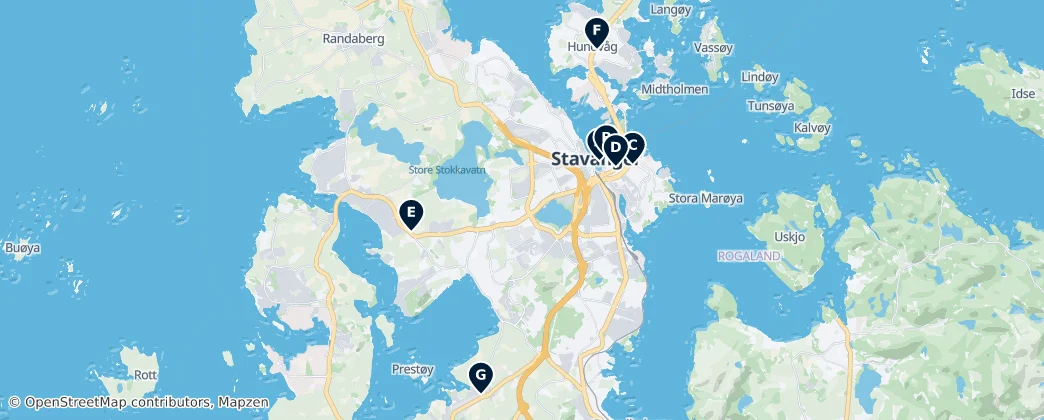 Historic Churches of Stavanger 지도