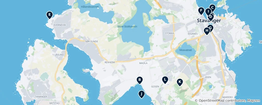 Mapa Rennesøy Region Essentials