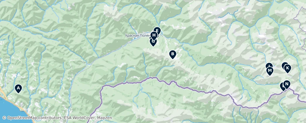 Mapa Panoramic Mountain Vistas